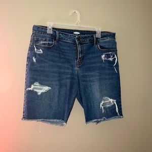 Old Navy Dark Wash Denim Shorts Size 12